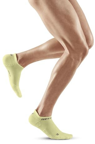 CEP - ULTRALIGHT Kompressionsstrümpfe Herren No Show lime, Gr. L, Extra Kurze Laufsocken mit leichter Kompression, Stabilisierende anti Blasen Kniestrümpfe, Atmungsaktive Sportsocken