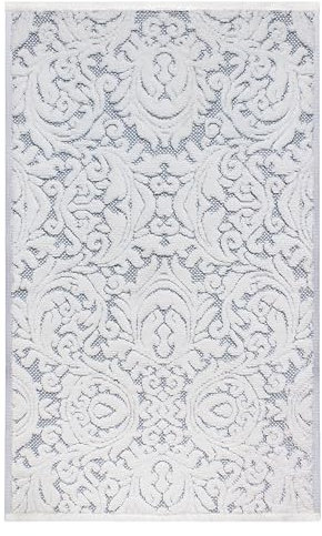 COTTON CRAFT Badewannenmatte, geformter Damast-Frottee-Jacquard-Bodenmatte, schwer, 1100 g/m², fusselarm, saugfähig, Luxus-Badezimmermatte, Hotel-Spa-Duschvorleger, kein Badezimmerteppich, 53,3 x 86,4