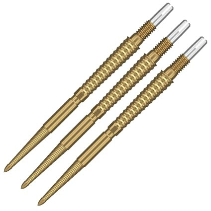 Target Darts Swiss Point Storm Dart Points, LNC (3 Pack Set of Tips) 26MM, Gold | Change Dart Points, Swiss Storm Points, Professional Darts Accessories