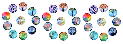 VILLCASE 30stücke Baum Kristallglas Für Schmuck Schmuckherstellung Zubehör Flache Rückseite Kuppel Für Armbänder Und Bastelprojekte