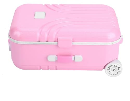 shenruifa Baby-Koffer, Spielzeug, Niedlicher Kunststoff-Rollkoffer, Mini-Gepäckbox (Rosa)