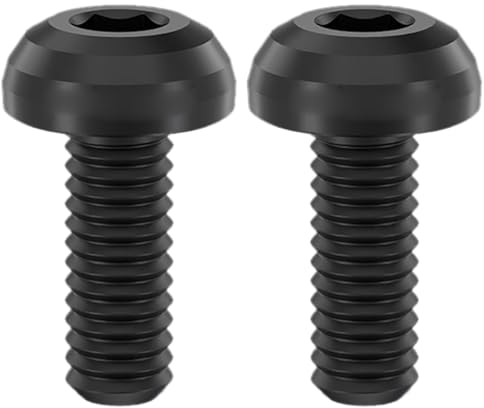 2Pcs Bike Water Bottle Cage Bolts Titaniums Alloys Hexagon Head Bolts Screws M5x12mm Bottle Cage Holder Bolts Screw