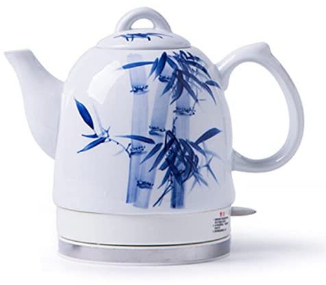 NLSOFO 1350w Ceramic Electric Tea Kettle, Hand Painted Landscape Painting, Automatic Power Off, 360 Degree Rotating Base, Hot Water Dispensers in Home Kitchen (C)