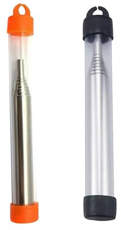 harayaa Teleskop-Feuerblasrohre Blasrohre Feuerblasen Feuergebläse Blasebalg für Grill Camping Outdoor Angeln Wandern