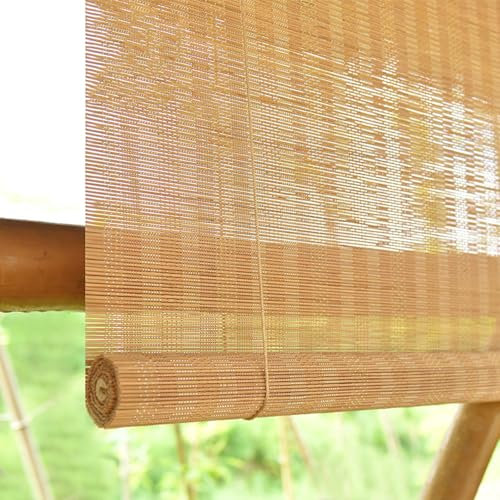 Tende a rullo in bambù in legno naturale tapparelle filtranti della luce tonalità romane per finestre 96 × 196 cm tenda arrotolabile retrò