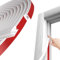 6M Burlete Puerta Tiras Sellado Ventana Goma, Autoadhesivo PVC Junta Cinta Insonorizar Aislante Frio para Marcos de Puertas Entrada Casa,Puerta Corredera, Puerta Coche Blanco