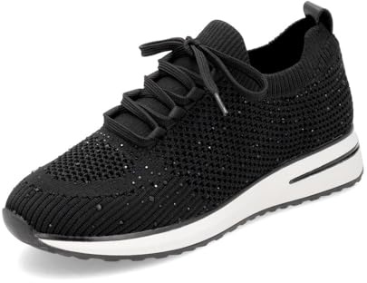 Remonte Damen Low-Top Sneaker D1G12, Frauen Halbschuhe,lose Einlage,Freizeit,sportlich,straßenschuhe,Strassenschuhe,Sportschuhe,schwarz (00),36 EU
