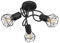 Globo Decken Strahler Retro Käfig Lampe schwarz Wohn Zimmer Spot Leuchte Spotrondell 3 flammig