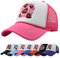 Enwokran Baseballkappe Quirky Bizarre Stickerei Hüte Unisex Hip Hop Trucker Caps Schaumstoff Front Mesh Zurück Verstellbare Snapback Sonnenschutz Hüte Baseball Cap (Rosenrot)