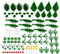 WEBRICK Garden Park Building Block Parts Botanical Scenery Accessories Plant Set Building Bricks Toy Trees Flowers Compatible with Lego Parts and Pieces(100 Pcs)