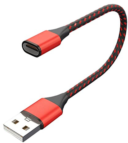 XINAJUND Adaptador USB 2.0 macho a conector hembra tipo C de 480 Mbps, sincronización de datos para ordenador portátil, convertidor de extensión USB