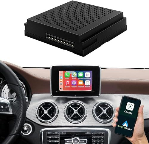WOOLUCK Wireless Carplay/Android Auto Adapter für Mercedes Benz A/B/C/E/CLA/GLK/ML/SLK/SL/CLS mit NTG4.5, für Apple Carplay & Android Auto, System Bluetooth/Spiegel Link/Siri Voice/DVR