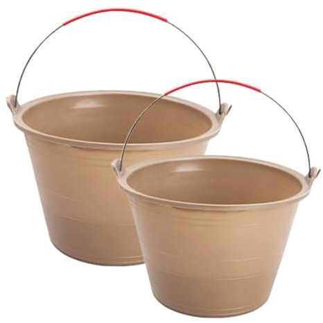 VILLCASE 2pcs Builders Bucket Heavy Duty Cement Bucket for Construction Site Multi-use Storage Mixing