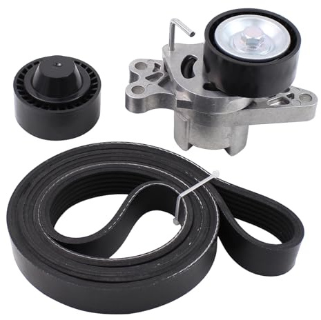 Doo Engy Keilrippenriemensatz Spanner Keilrippenriemen Rolle Riemenspanner Spannrolle Spannarm Umlenkrolle für Berlingo 206 CC Partner 1.1 1.4 1.6