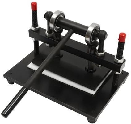 Leder Schneidmaschine 10x6.3 Zoll Manuelle Druckschneider Verstellbares Design Stanz-Leders-Stanz-Schneidemaschine Ausgezeichnete Stabilität Leders Hand Presse für Leder, Stoffe, Silikon