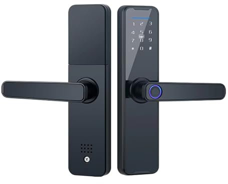WAFU H6 Smart Door Lock Tuya Fingerpirnt contraseña cerradura de puerta inteligente, teclado Digital, cerradura electrónica, llaves de tarjeta, huella Digital, Bluetooth, sin llave
