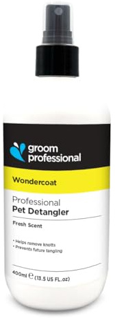 GROOM PROFESSIONAL Wondercoat Grooming Spray 200ml Hunde-Fellspray zur Konditionierung und Entfilzung – Frische, Nicht-Fettende Formel Für Kurz- und Langhaarrassen, Verbessert Kämm- und Bürstbarkeit