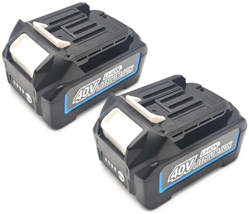 2X BL4020 40V 2,0Ah Li-ion ErsatzAkku für Makita 40V Akku BL4020 MAX XGT Kompatibel mit Makita 191L29-0 191B36-3 BL4025 191B26-6 BL4050B BL4040