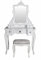 Schminktisch mit Hocker Frisierkommode Shabby Chic Frisiertisch Weiss VIC08 Palazzo Exklusiv