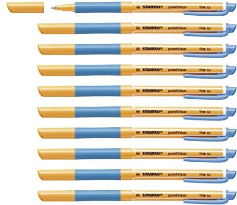 STABILO - Tintenroller - pointVisco - 10er Pack - türkis