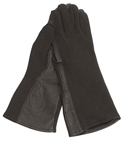 Mil-Tec Us Pilotenhandschuhe Nomex Schwarz Gr.L - Herren, Outdoor-Enthusiasten, Militär, Profis - Leder/100%, Nomex/0% - Handschuhe