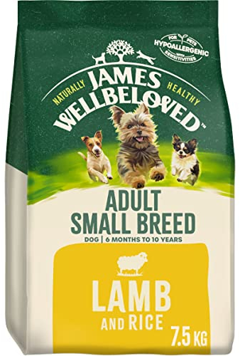 James Wellbeloved Adult Small Breed Lamb & Rice 7.5 kg Bag, Hypoallergenic Dry Dog Food
