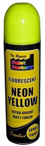 1 x YELLOW Fluorescent Neon Spray Paint Matt DIY Interior Exterior Bright Colour Aerosol