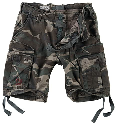 Surplus Raw Vintage Airborne Vintage Herren Cargo Shorts, Woodland, M