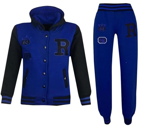 A2Z 4 Kids Unisex Girls Boys Baseball Tracksuit R Fashion Fox - T.S Baseball FOX Royal 9-10