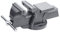 Meister Schraubstock - Feststehend - 150 mm Spannweite - Hochwertige Stahlbacken - Sicheres Fixieren von Werkstücken / Tischschraubstock mit Schutzbacken / Massiver Schraubstock aus Grauguss / 5135500