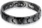 JewelryWe Schmuck Herren Armband, Keramik Porzellan, 11mm Breit Klassiker Poliert Link Magnetarmband Armkette, Schwarz