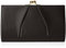 Swanky Swans Mira Satin Classic Frame Bag, Damen Clutch, Black, 5.1x12x20.8 cm (W x H L)