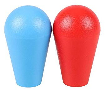 EG STARTS 2X Arcade Joystick's Oval Balltop, Arcade Elipse Topball Handle Uso para 2 Jugadores Arcade Joystick Kit de Bricolaje Sanwa Joystick MAME Jamma Part (Rojo & Azul)