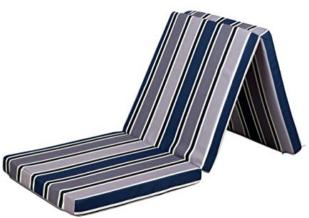 Gutekissen® Klappmatratze Faltmatratze Gästematratze 3MAT SAW Set (Matratze 195x65x5+Tasche+Deko Kissen 55x30), SAW Blau-Grau 2)