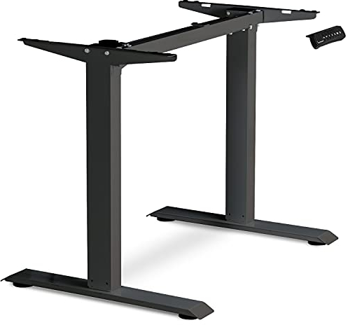 ESMART Germany ETX-121B Schwarz - Ergonomisches Steh-Sitz-Schreibtisch-Gestell Stufenlos elektrisch höhenverstellbar 71-121 cm 3X Memory USB Ladeport Aktivitätserinnerung Soft-Start/Stopp