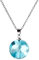 Happyyami Damen Leuchtende Halskette Runder Anhänger Blauer Himmel Weiße Wolke Transparente Kette Zubehör Halskette Schmuck Geschenk für Frauen