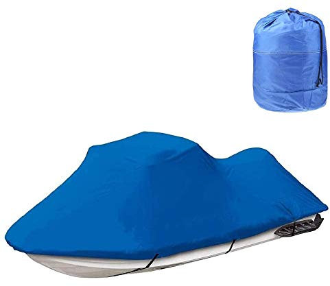 DTLEO Housse pour Jet Ski Housse de Protection Universelle 210D Oxford Etanche Jet Ski Housse De Protection Bateau Robuste Protection UV Bâche De Protection 420 * 300cm,Bleu