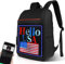 Welaso Smart WiFi LED Rucksack 24L mit buntem LED Schild Panel und programmierbar, DIY Fashion Wasserdicht Graffiti Ligh Up Schule Reisen 15,6 Laptop Daypack Tasche, groß schwarz