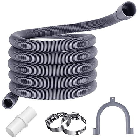XINCHAO 2M Ablaufschlauch für Waschmaschinen Ablaufschlauch Verlängerung Erweiterter Ablaufschlauchsatz für Waschmaschine Geschirrspüler und Trockner