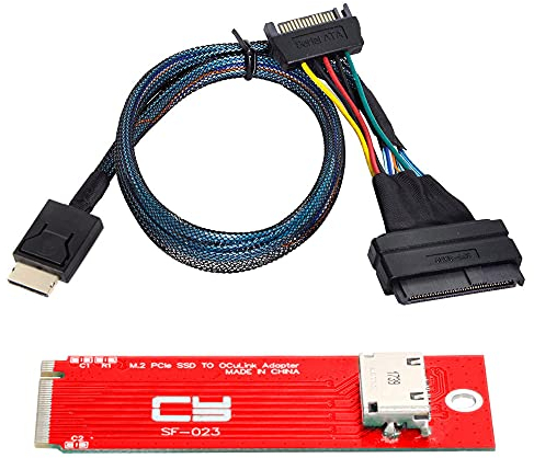 NFHK U.2 SFF-8639 Kabel & PCI-E 3.0 M.2 M-Key auf Oculink SFF-8612 SFF-8611 Host-Adapter für PCIe Nvme SSD 2260