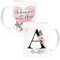 SpecialMe® Kaffee-Tasse mit Name und Spruch mit Herz Initiale Monogramm Dankeschön personalisierte Geschenke Hebamme weiß Keramik-Tasse