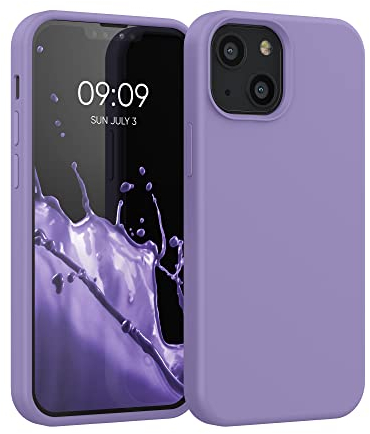 kwmobile Case Compatible with Apple iPhone 13 mini Case - TPU Silicone Phone Cover with Soft Finish - Violet Purple