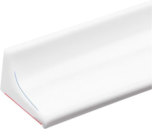 Striscia in silicone impermeabile per cucina e bagno, nastro sigillante impermeabile, striscia doccia water-stop, morbido, silicone, adatta per bagno, angolo cucina,intorno al lavandino(105 cm,bianco)