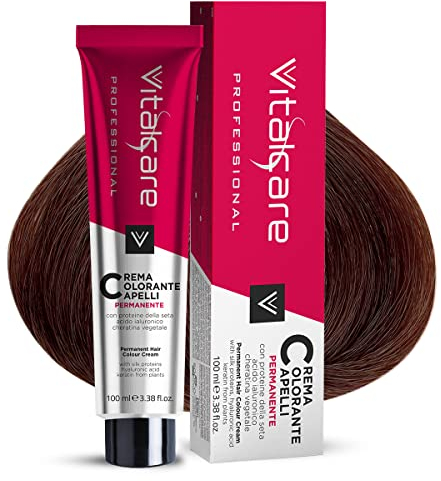 Vitalcare Professional Colorazione Permanente Professionale, Biondo Scuro Beige, 100ml