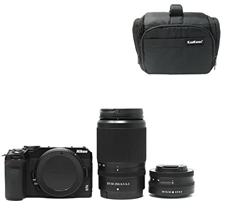 KamKorda Camera Bag + Z30 Body, 16-50mm, 50-250mm 20.9MP DX-Format CMOS Sensor, Vlogging-Optimized Design, Face Detection + 2 Year Warranty