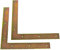 AERZETIX - C58809 - Lot de 2 Équerres d'assemblage et fixation plates 300x300x40x4 mm - équerre de cadre - charpente bois porte fenêtre - en acier zingué jaune