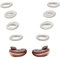 kwmobile 8X Embout d'écouteur Compatible avec Samsung Galaxy Buds Live - Embouts de Rechange en Silicone Taille S et L - Blanc