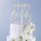 Cake Topper Happy Birthday aus Holz, Happy Birthday Tortendeko Kuchendeko Geburtstag für Kinder und Erwachsene