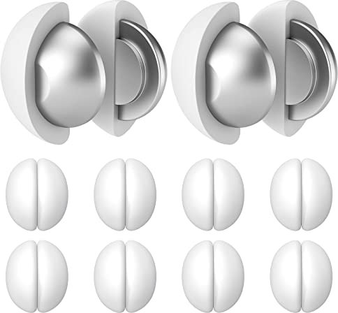 ROLIZOE Pesos de Cortina de Ducha, Imanes Fuertes con Revestimiento de Silicona, No se Oxida, No se Cae, Evita Que la Cortina se Vuele, Pesos de Mantel (Blanco, 10 Pares)