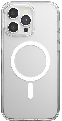 PopSockets iPhone 15 Pro Max Hülle kompatibel mit MagSafe, Handyhülle für iPhone 15 Pro Max, kabellos aufladbar, nur Hülle - Clear